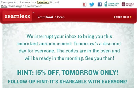 incentivize customers to buy via email