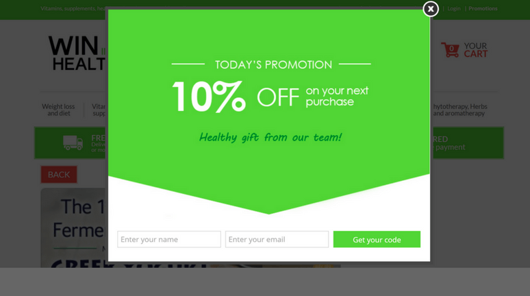 exit intent popups