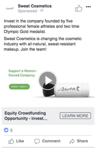 sweat cosmetics ads