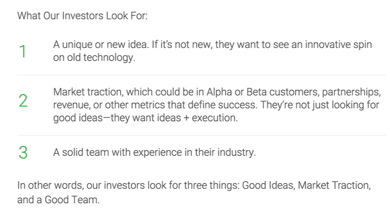 what investors look for in crowdfunding
