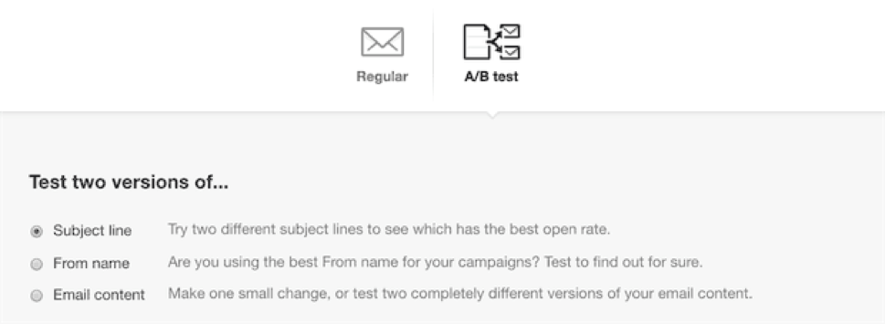 setting up an A/B test