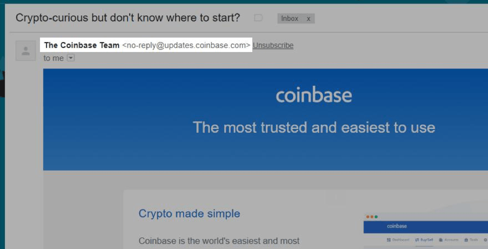 including website domain in email address