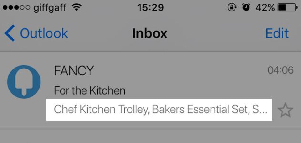 pre-header text in email