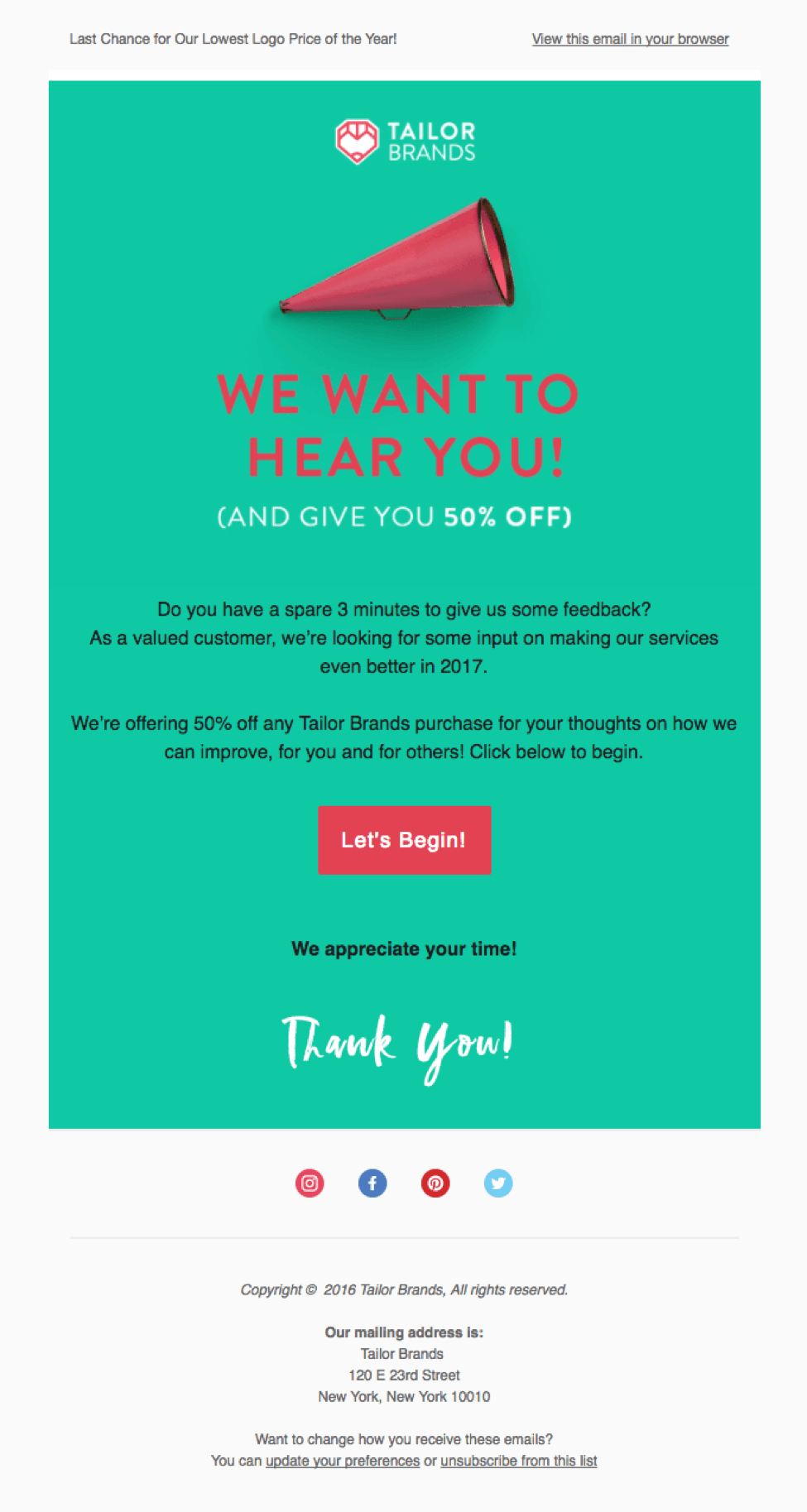 newsletter for emails