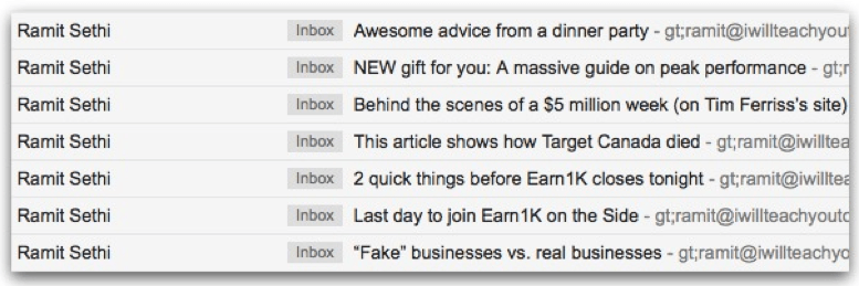 Ramith sethi subject lines