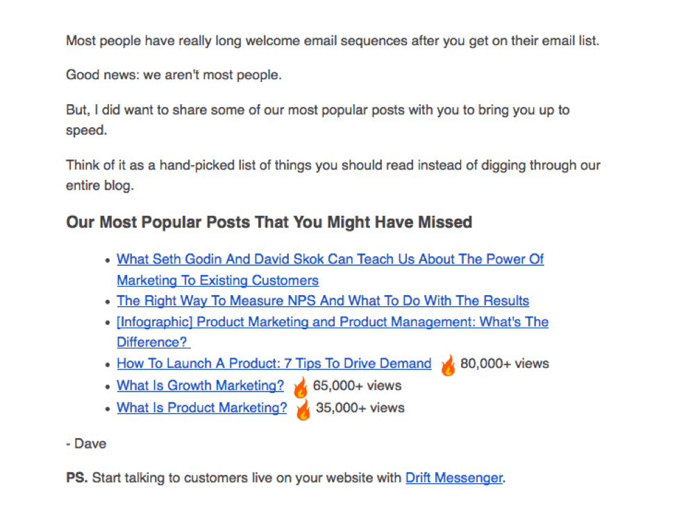welcome email example