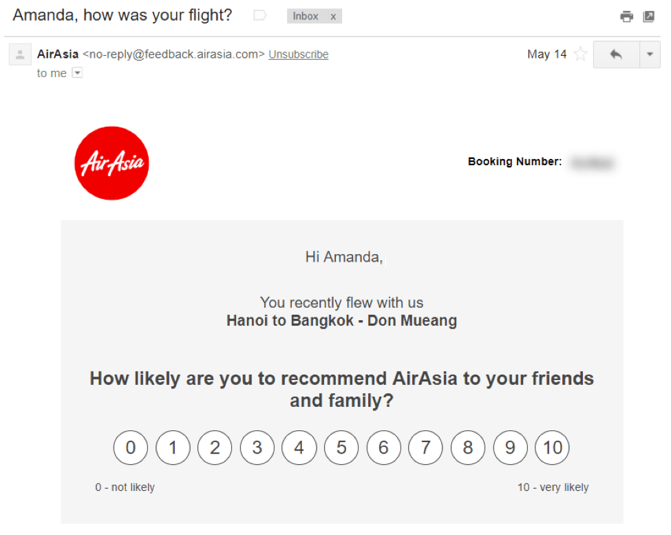 transactional email message