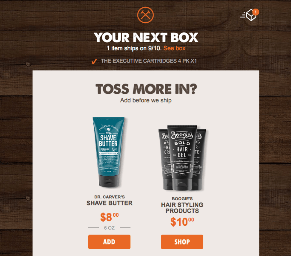 upselling email 